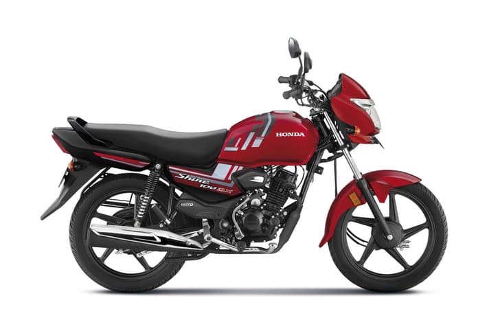 Honda Shine 100 DX red colour